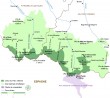 Přehledná mapka parku ze stránek www.parcsnationaux.fr Přehledná mapka parku ze stránek www.parcsnationaux.fr