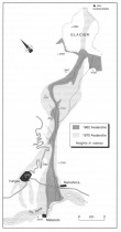 Rozsah katastrof pod Huascaránem v letech 1962 a 1970 (převzato: SMITH, K., 2002,)